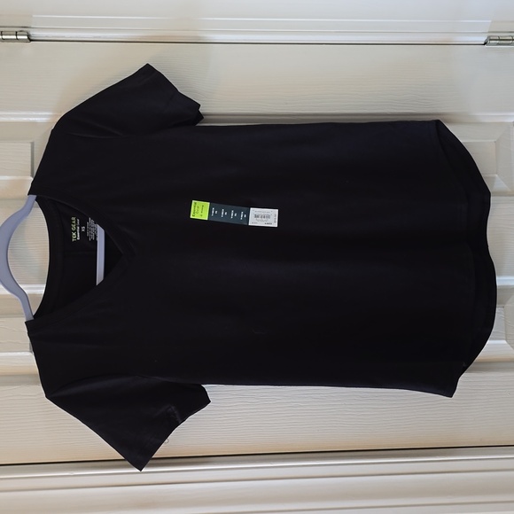 TEK GEAR BRAND WOMENS SHORT SLEEVES BLACK V-NECK TEE-SHIRT SIZE XS - Picture 2 of 11